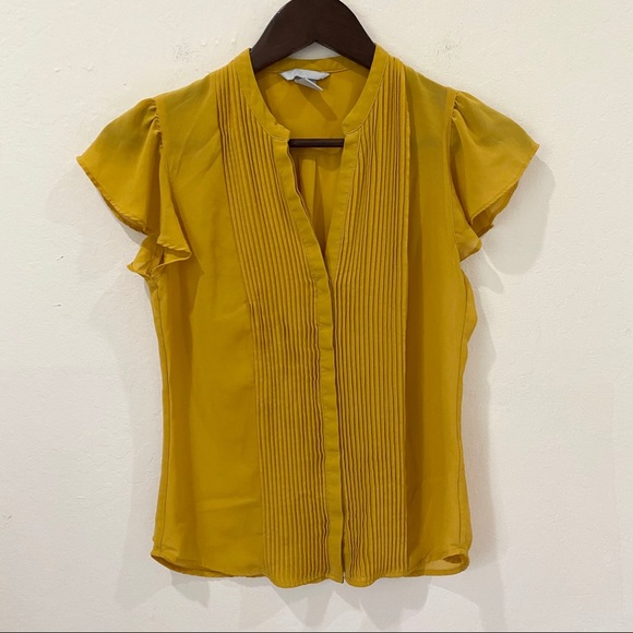 H&M Tops - (3/$25) H&M | Cap Sleeve Mustard Yellow Blouse